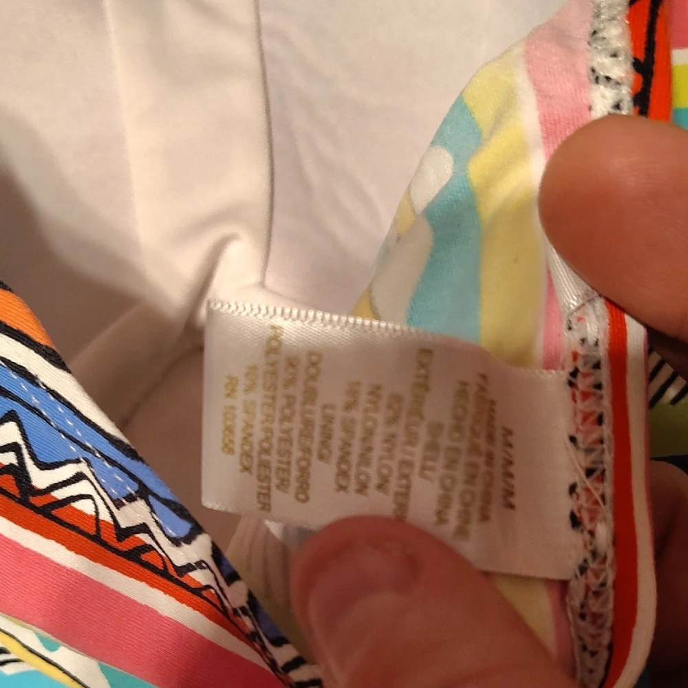 Anne Cole Multicolor Strapless Top - Picture 4 of 5